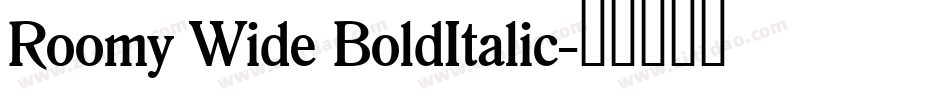 Roomy Wide BoldItalic字体转换